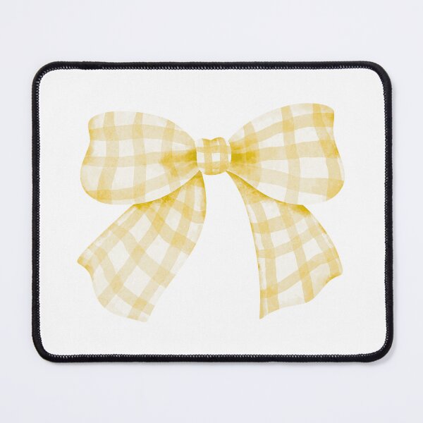 Item preview,  Pastel Yellow Gingham Check Bow designed and sold by AnimaliaStar.