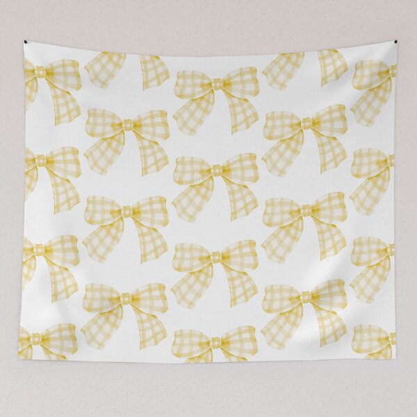 Item preview, Lazo de cuadros vichy amarillo pastel designed and sold by AnimaliaStar.