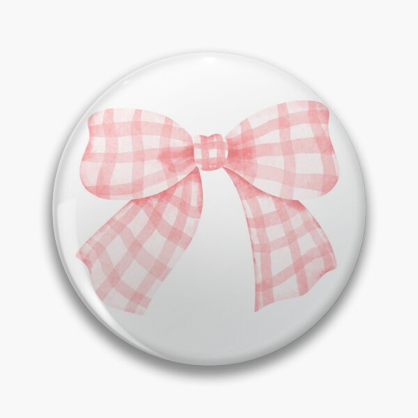 Item preview, Pastel Pink Gingham Check Bow designed and sold by AnimaliaStar.
