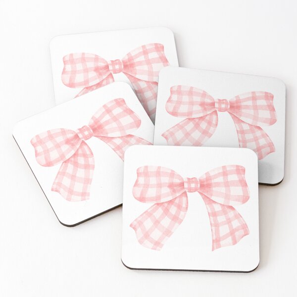 Item preview, Pastel Pink Gingham Check Bow designed and sold by AnimaliaStar.