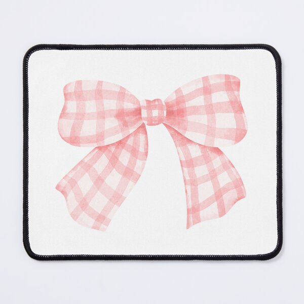 Item preview, Pastel Pink Gingham Check Bow designed and sold by AnimaliaStar.