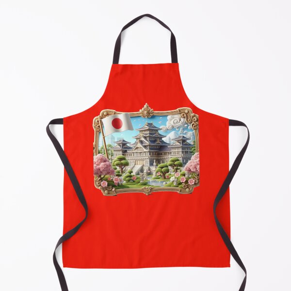 Item preview, Japan Royal Palace Cute 3D Label with Japanese Flag,  designed and sold by PaintMeWorld.