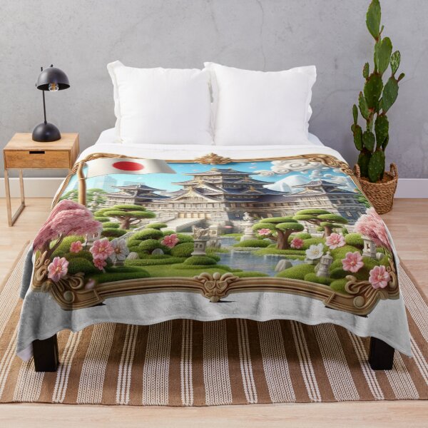 Item preview, Japan Royal Palace Cute 3D Label with Japanese Flag, designed and sold by PaintMeWorld.