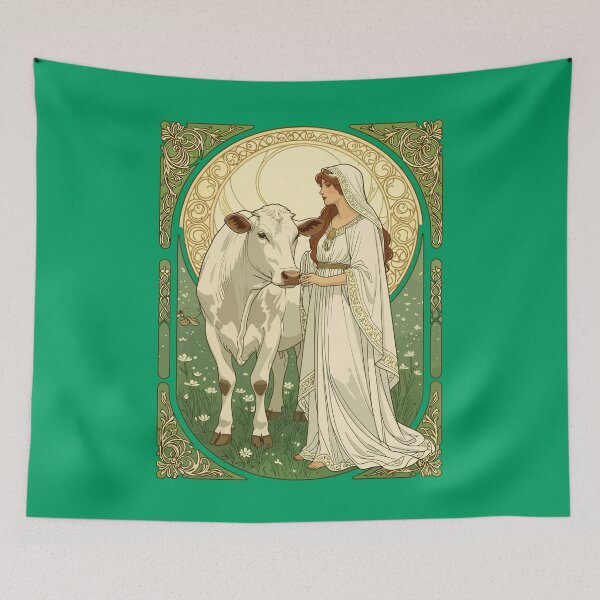 Item preview, St Brigid and White Cow designed and sold by taiche.