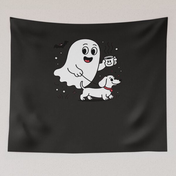 Item preview, Funny Dachshund Ghost Halloween Spooky Season Weenie Dog designed and sold by trinfhri.