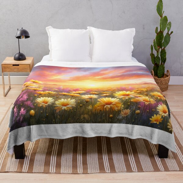 Item preview, Vibrant Flower Meadow at Sunset designed and sold by paulrommer.
