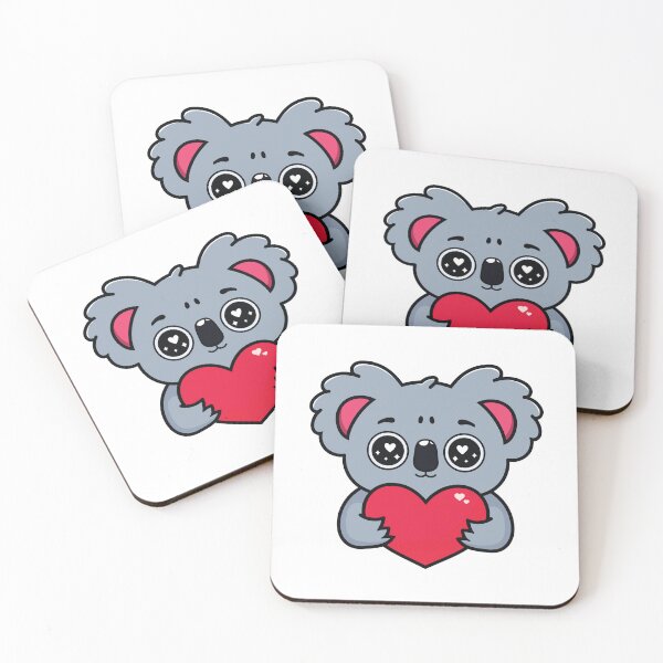 Item preview, Koala Holding Heart – Kawaii Valentine Animal designed and sold by MarshallStickerX.