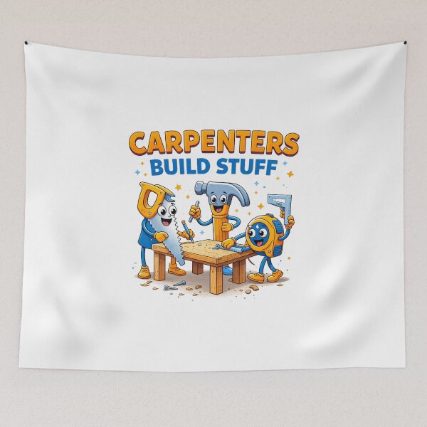 Item preview, Carpenters Build Stuff Cute Cartoon Tools designed and sold by MJO80.