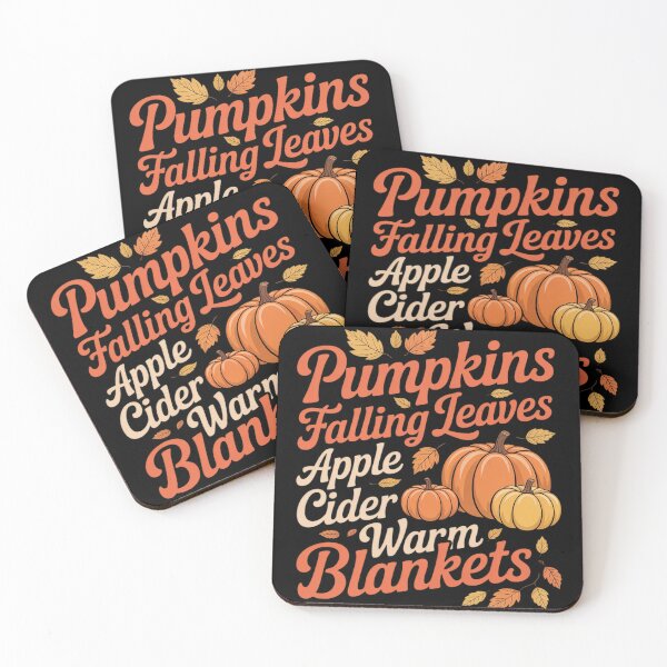 Item preview, Pumpkins apple cider warm blankets leaves fall Halloween fun designed and sold by Dolostope.