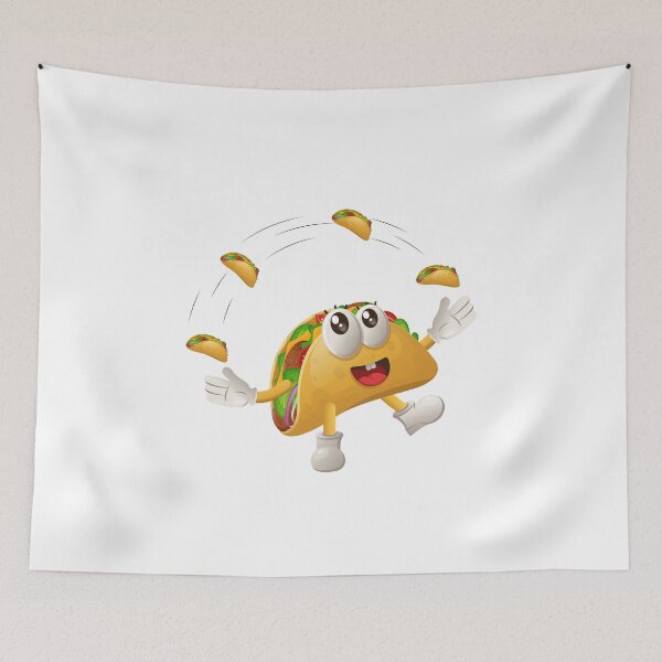 Item preview, Funny Taco Cartoon Character – Cute Mexican Food Illustration designed and sold by Graphizia.