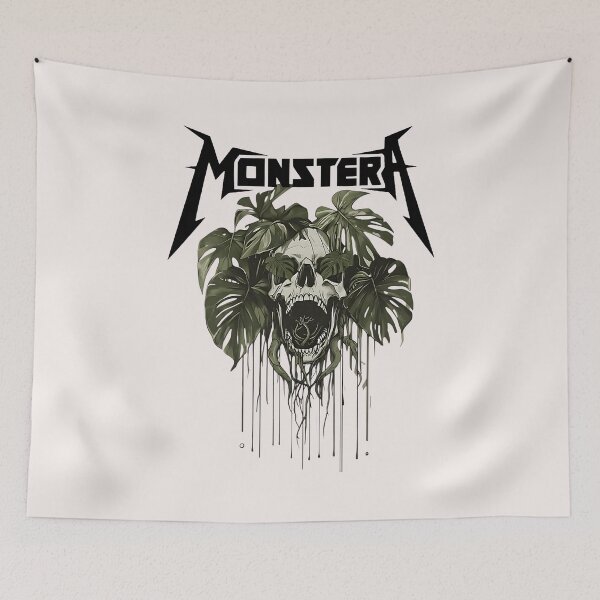 Item preview, Monstera Funny Skull Plant Lover Grunge Gardener Women Men  designed and sold by ArleneRowe.