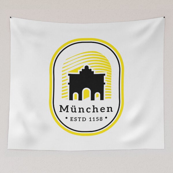 Artikelvorschau, München Reisebriefmarke Vintage Souvenir Design entworfen und verkauft von Retr0Tshirts.