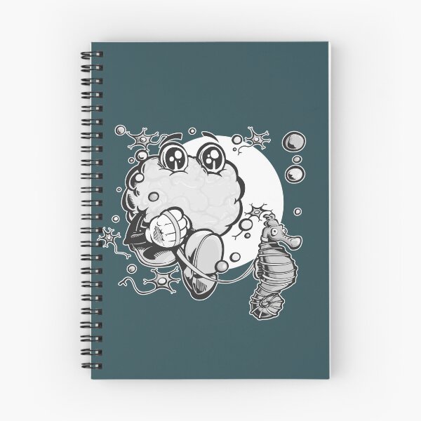 Item preview, Brain & Seahorse (black & white version) designed and sold by TomiAx.
