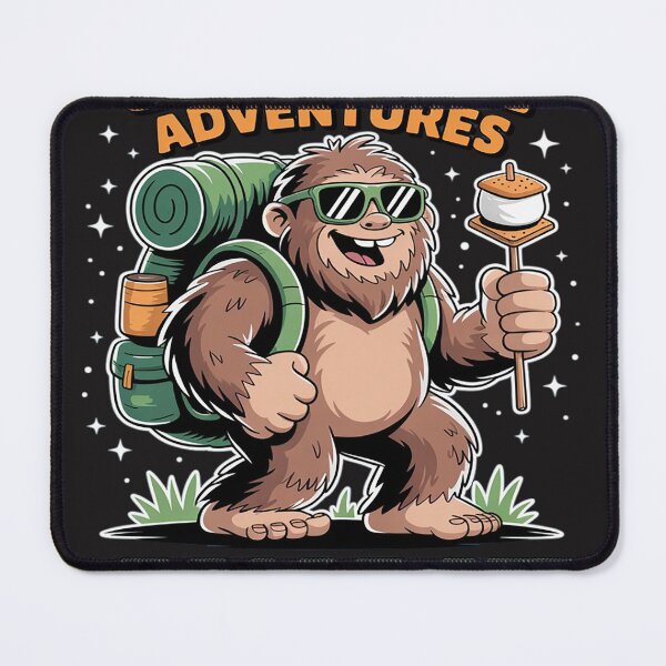 Item preview, Funny S'more Adventures Await Bigfoot Camping designed and sold by trinfhri.