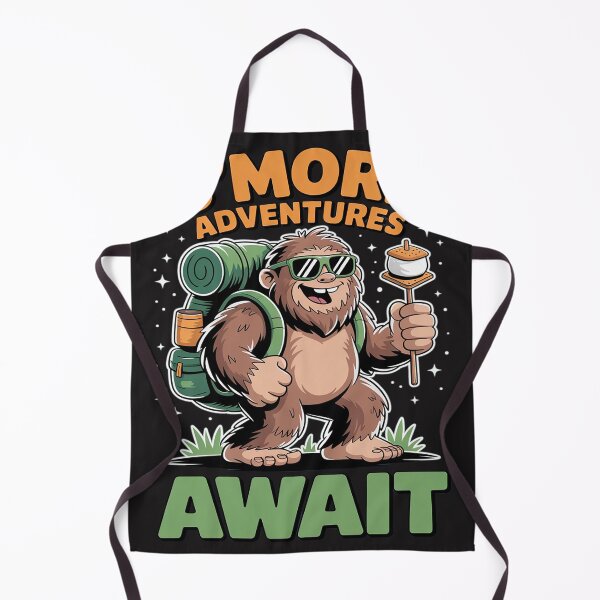 Item preview, Funny S'more Adventures Await Bigfoot Camping designed and sold by trinfhri.