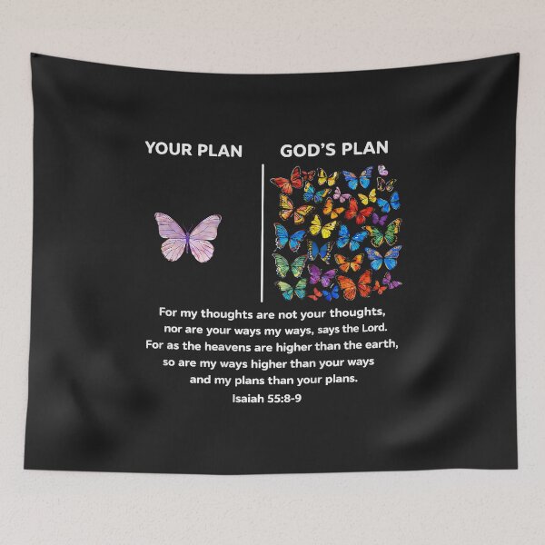 Item preview, Your Plan and God's Plan Butterflies Isaiah 558-9  designed and sold by ArleneRowe.