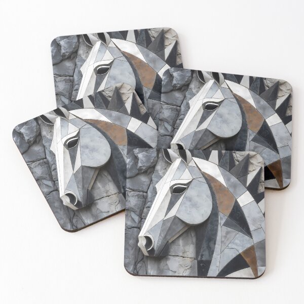 Item preview, Horse Theme Rock Wall Mural (image size 7840x11680) designed and sold by Digital-Davinci.