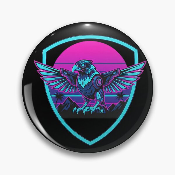 Item preview, Retro Neon Falcon Sky Racer Shield designed and sold by Sastore.online .