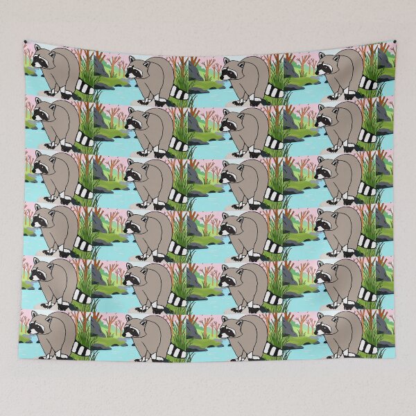 Item preview, Raccoon by the River designed and sold by icedragonart77.