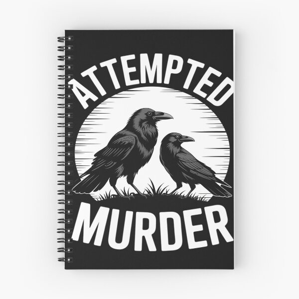 Item preview, Raven Crows Attempted Murder Funny Spooky Humor Halloween designed and sold by Dolostope.