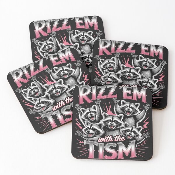 Item preview, Rizz Em with The Tism Shirt Funny Meme Shirt Autistic Racoon designed and sold by Dolostope.