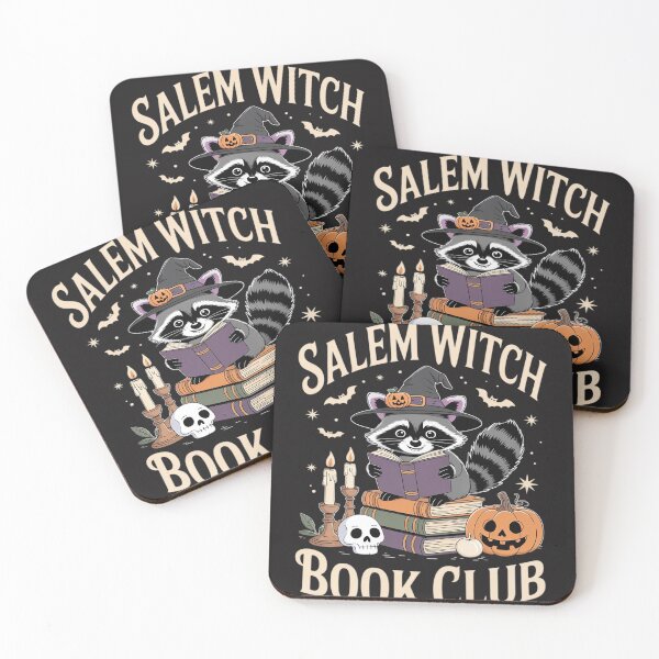 Item preview, Salem WItch Book Club Halloween Raccoon Witch Reading Book designed and sold by Dolostope.