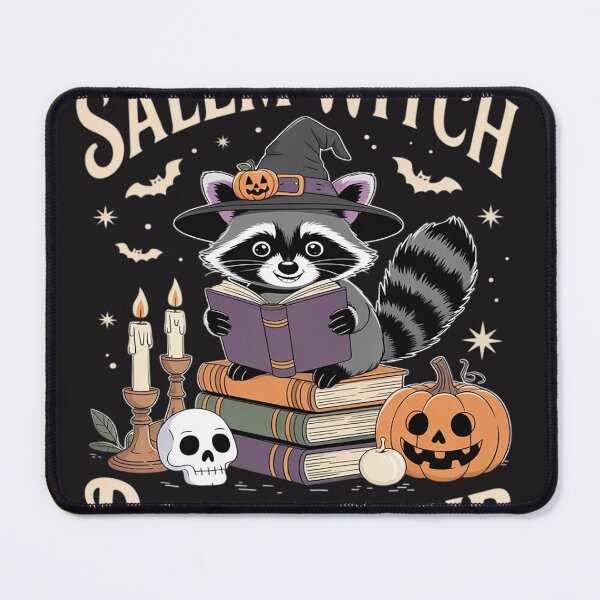 Item preview, Salem WItch Book Club Halloween Raccoon Witch Reading Book designed and sold by Dolostope.