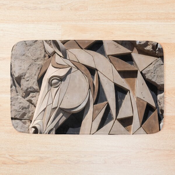 Item preview, Horse Theme Rock Wall Mural (image size 7840x11680) designed and sold by Digital-Davinci.