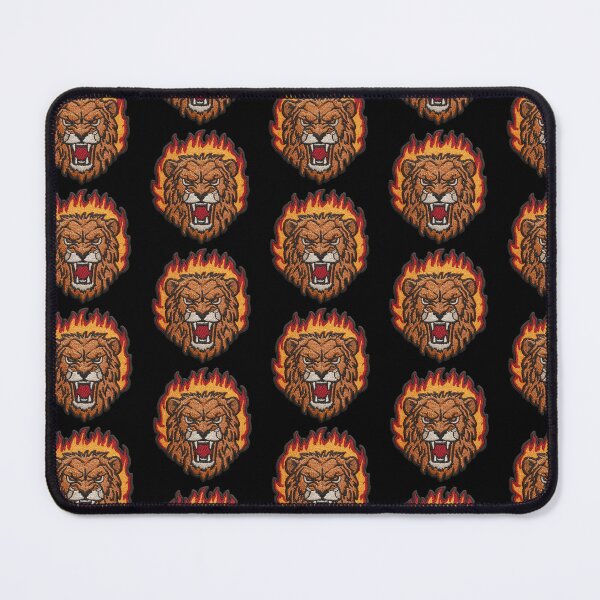 Item preview, Lion Fire Head Patch Embroidery Fabric Stitched Patch designed and sold by HappyPatchClub.