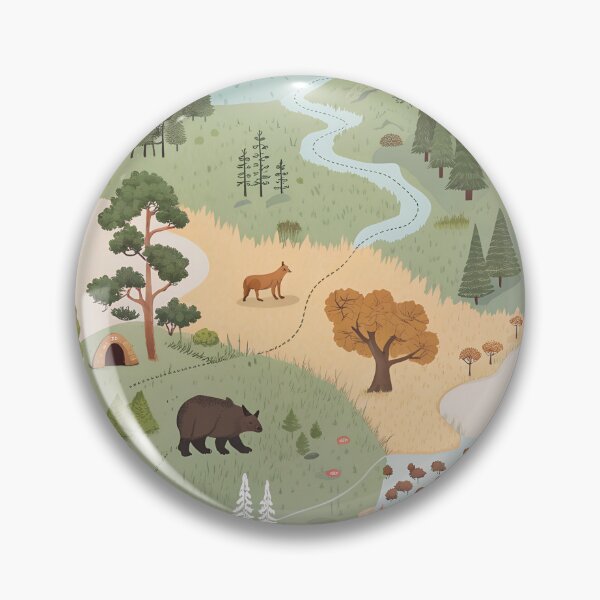 Item preview, Explorer’s Wildlife Map designed and sold by Bionson Art.