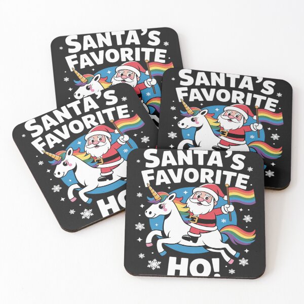 Item preview, Gay Santa Riding Unicorn Favorite Ho Funny LGBT Christmas designed and sold by trinfhri.