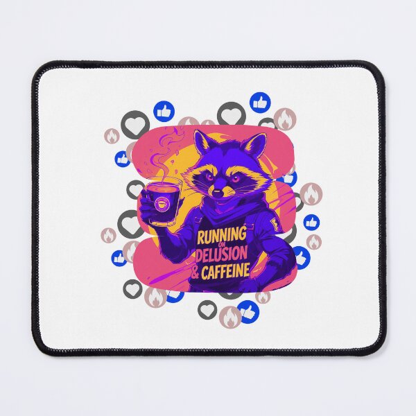 Item preview, Running on Delusion & Caffeine redbubble apparel designed and sold by SloganSauce.