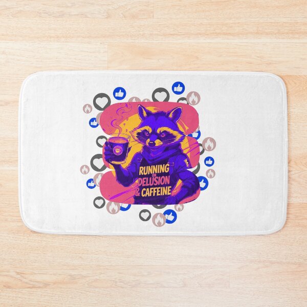 Item preview, Running on Delusion & Caffeine redbubble apparel designed and sold by SloganSauce.