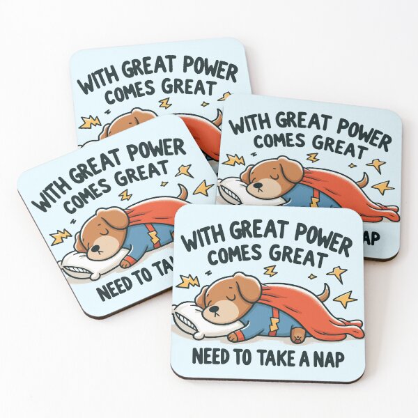 Item preview, With Great Power Comes Nap Time designed and sold by Retr0Tshirts.