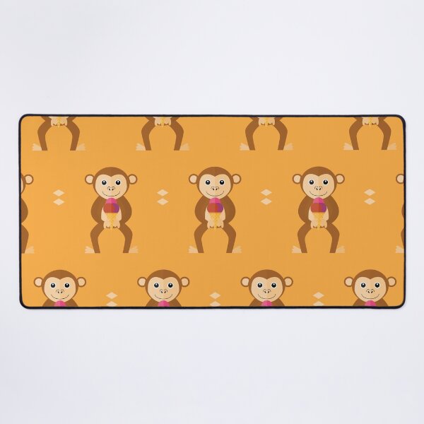 Item preview, Monkeys with ice cream on orange designed and sold by reneesillus.
