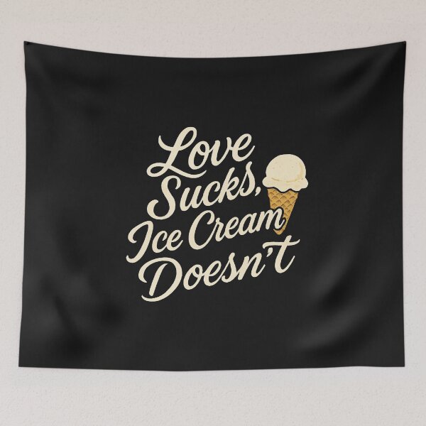 Item preview, anti valentine text art with ice-creamvector  designed and sold by  Mudikeys.