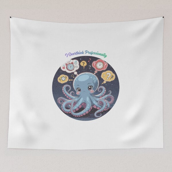 Item preview, I Overthink Professionally overthinker humor designed and sold by SloganSauce.