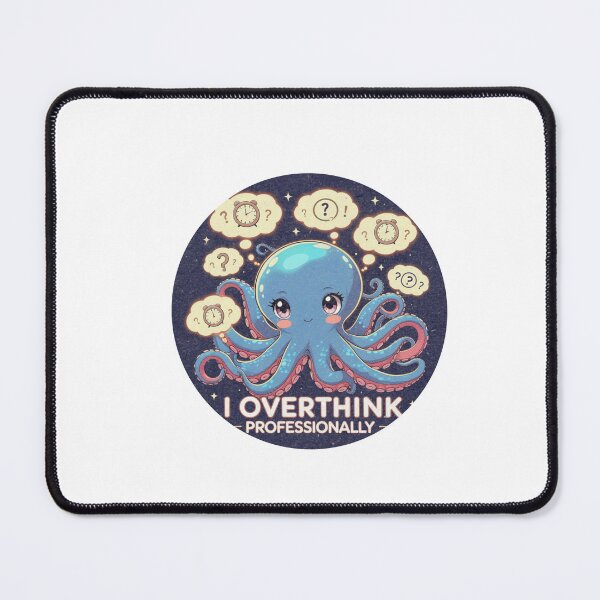 Item preview, I Overthink Professionally funny slogan design designed and sold by SloganSauce.