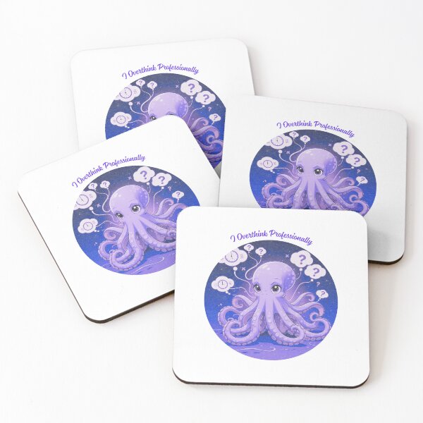 Item preview, I Overthink Professionally redbubble trending designed and sold by SloganSauce.