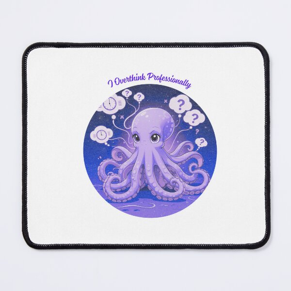 Item preview, I Overthink Professionally redbubble trending designed and sold by SloganSauce.
