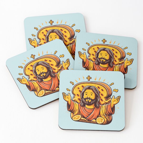 Item preview, Grilled Cheesus Funny Religious Meme Sticker designed and sold by Retr0Tshirts.