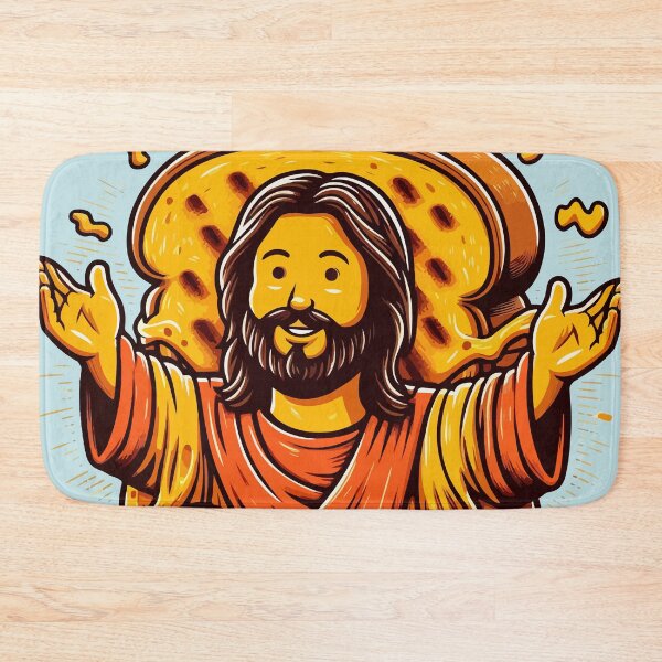 Item preview, Grilled Cheesus Funny Religious Meme Sticker designed and sold by Retr0Tshirts.
