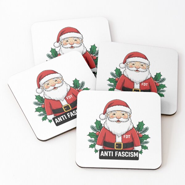 Item preview, Santa Anti Fascism Holiday Protest Character designed and sold by Bruceiee495.