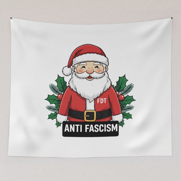 Item preview, Santa Anti Fascism Holiday Protest Character designed and sold by Bruceiee495.