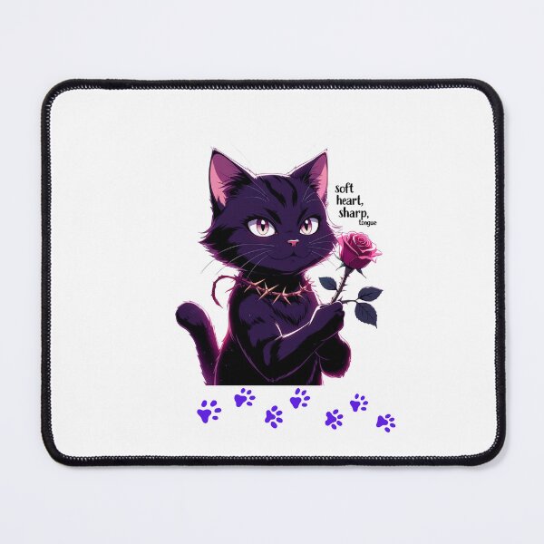 Item preview, Soft Heart, Sharp Tongue sassy cat designed and sold by SloganSauce.