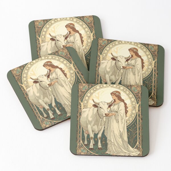 Item preview, Saint Brigid of Ireland With White Cow designed and sold by taiche.