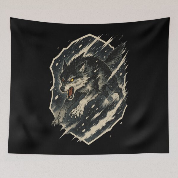 Item preview, Blizzard Wolf Charging Forward designed and sold by EdvvinStudios.