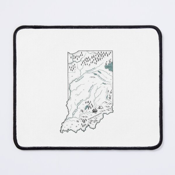 Item preview, Indiana Illustrated Map – Hand-Drawn Rivers & Nature Adventure Sketch designed and sold by Paper Drip.