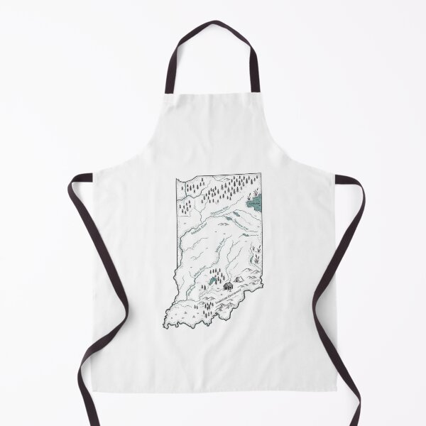 Item preview, Indiana Illustrated Map – Hand-Drawn Rivers & Nature Adventure Sketch designed and sold by Paper Drip.