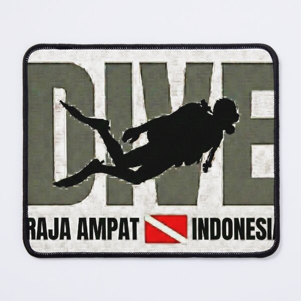 Item preview, Raja Ampat Diver Silhouette design | Indonesia Scuba Dive Flag designed and sold by Peycer.